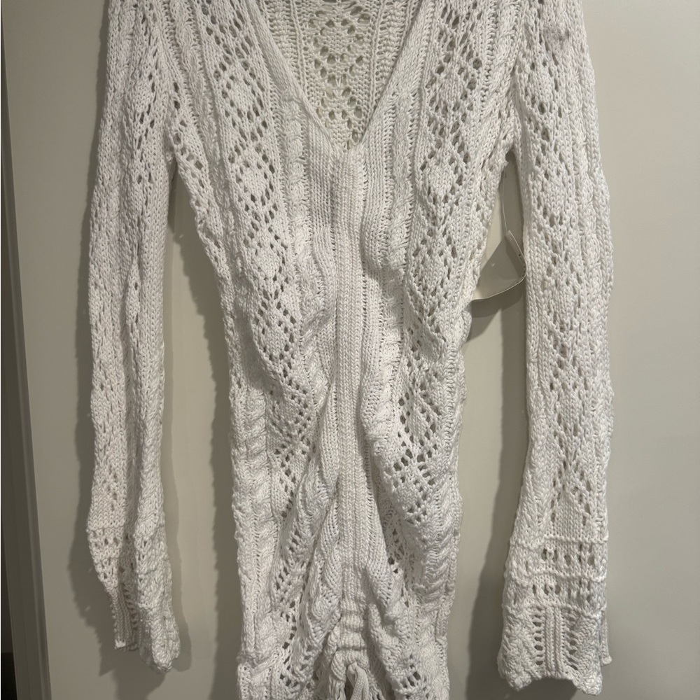 12th Tribe White V-Neck Sweater